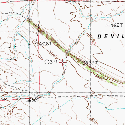 Topographic Map of Sheepland Dam, MT