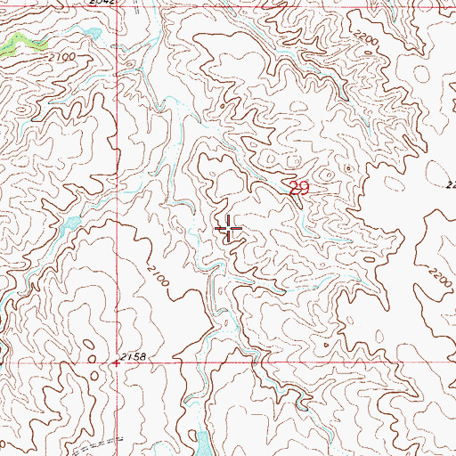 Topographic Map of C Sowle Reservoir Dam, MT