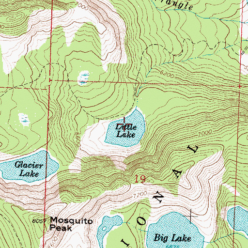 Topographic Map of Little Lake Dam, MT