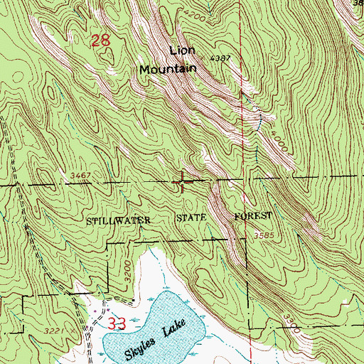 Topographic Map of Skyles Lake Sportsmans Access, MT