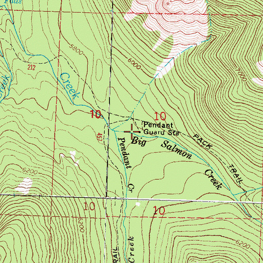 Topographic Map of Pendant Guard Station, MT