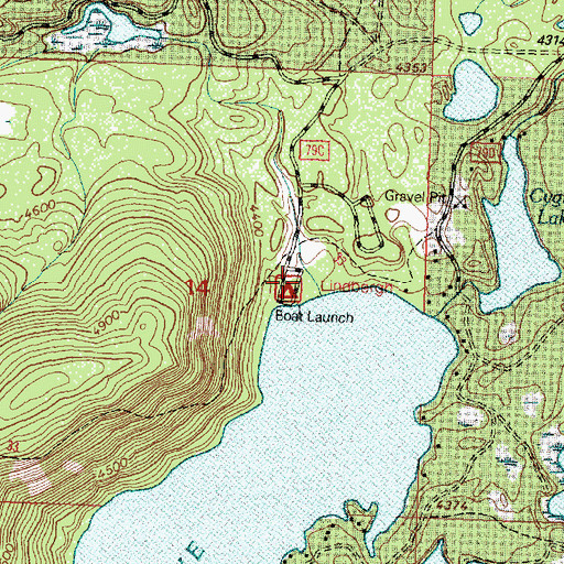Topographic Map of Lindbergh Campground, MT