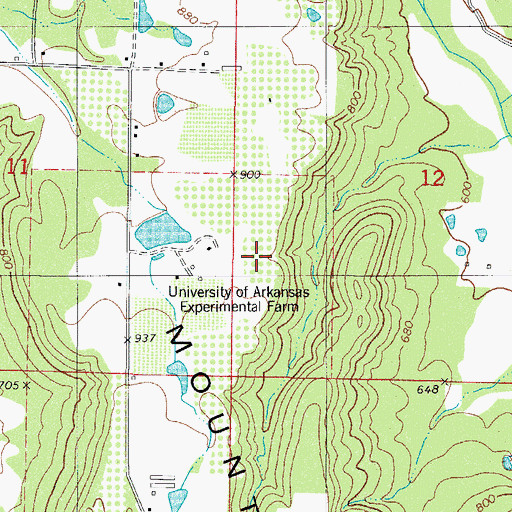 Topographic Map of Holloway Pond Dam, AR