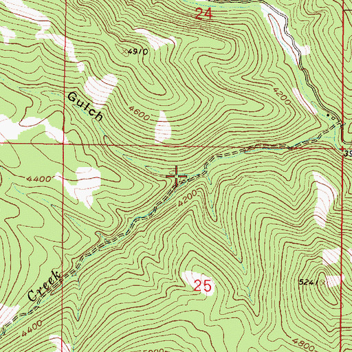 Topographic Map of Bear Gulch, MT