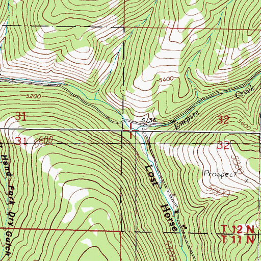 Topographic Map of Empire Creek, MT