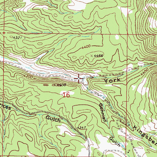 Topographic Map of Kingsberry Gulch, MT