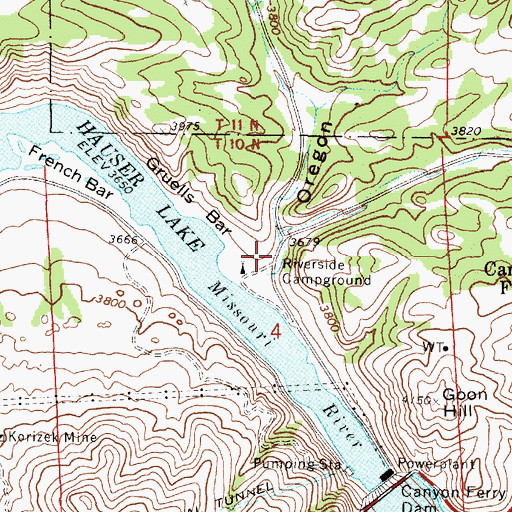 Topographic Map of Oregon Gulch, MT