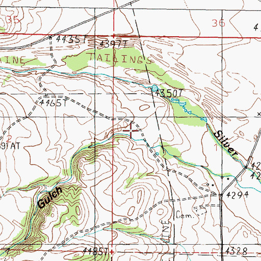 Topographic Map of Sitzer Gulch, MT