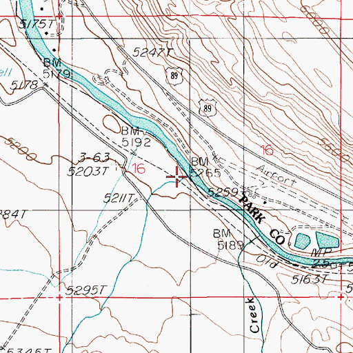 Topographic Map of Stephens Creek, MT