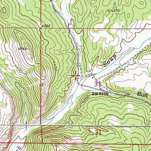 Topographic Map of Sweats Gulch, MT