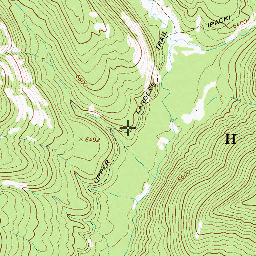 Topographic Map of Upper Landers Trail, MT