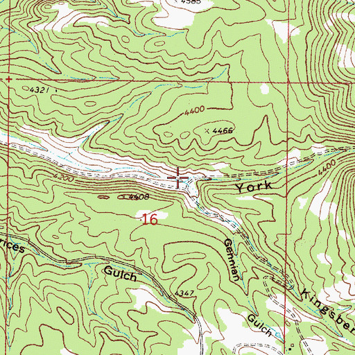 Topographic Map of York Gulch, MT