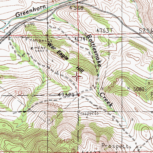 Topographic Map of War Eagle Hill, MT