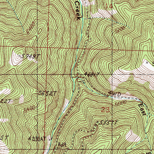 Topographic Map of NW Section 23 Mine, MT