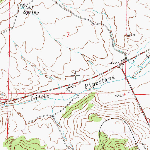 Topographic Map of SE SW Section 7 Mine, MT