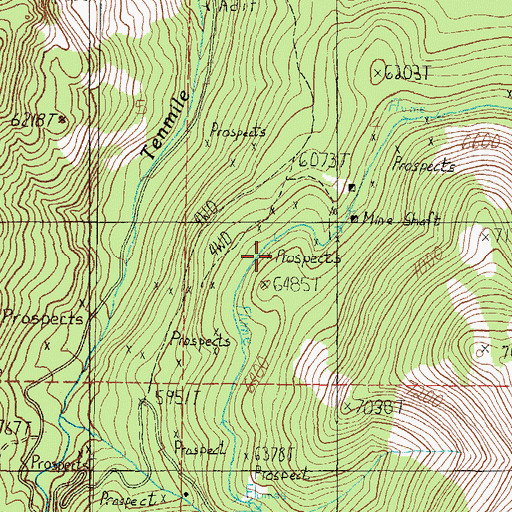 Topographic Map of Micawber, MT