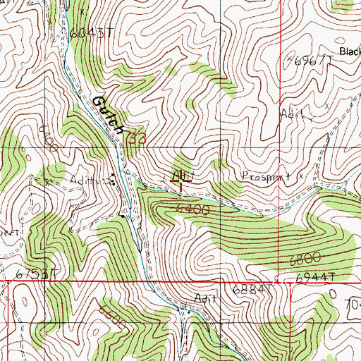 Topographic Map of Teresa Mine, MT
