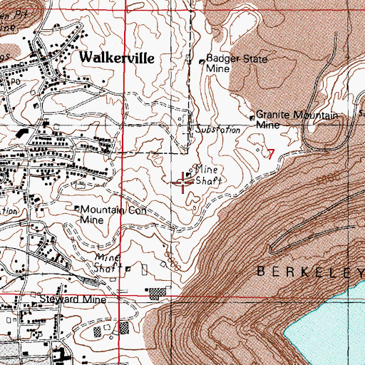 Topographic Map of Ticon Mine, MT