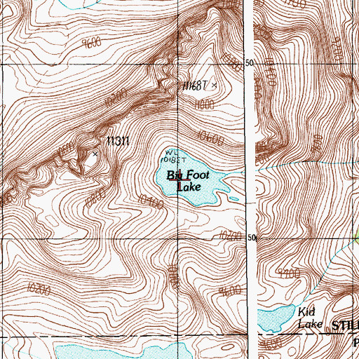 Topographic Map of Big Foot Lake, MT
