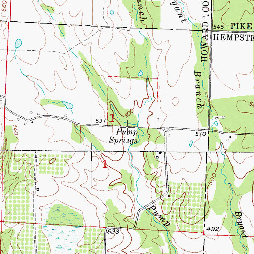 Topographic Map of North Fork Ozan Creek Site Four Reservoir, AR