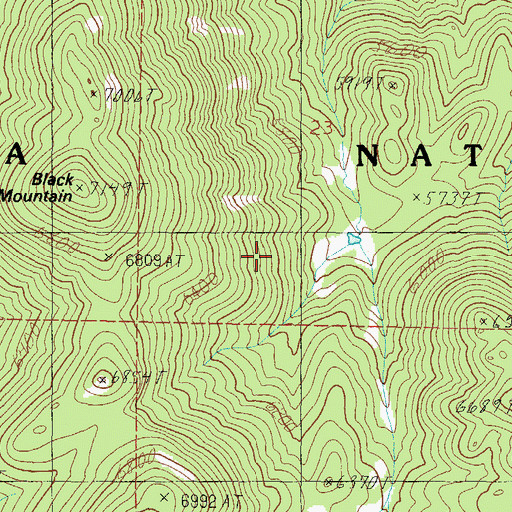 Topographic Map of Red Mountain Heliport, MT