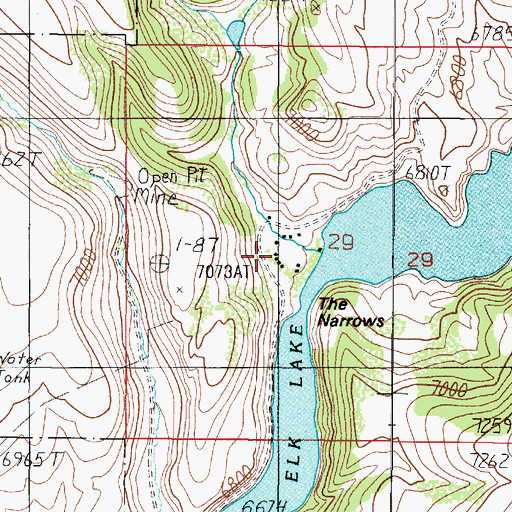 Topographic Map of 13S01E29CAB_01 Spring, MT