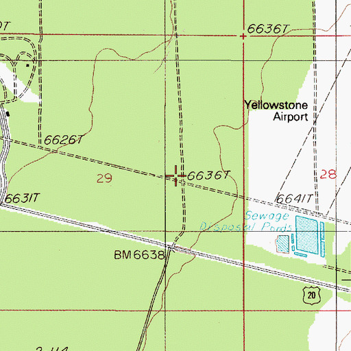 Topographic Map of 13S05E29DA__01 Well, MT