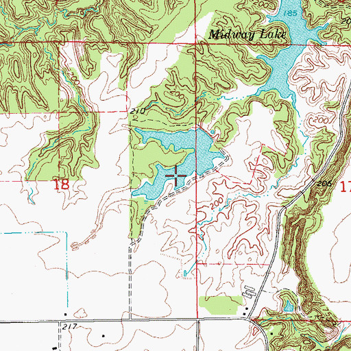 Topographic Map of Cruthis Lake, AR