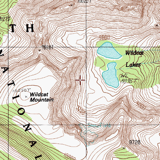 Topographic Map of 02S14E05ACAB01 Spring, MT