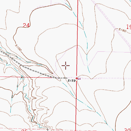 Topographic Map of 06S08W24DDD_01 Well, MT