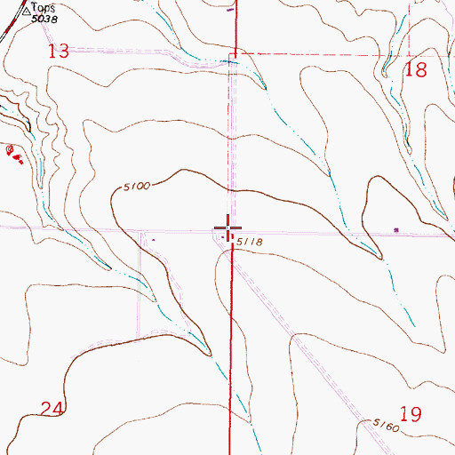 Topographic Map of 06S07W18CCCC02 Well, MT