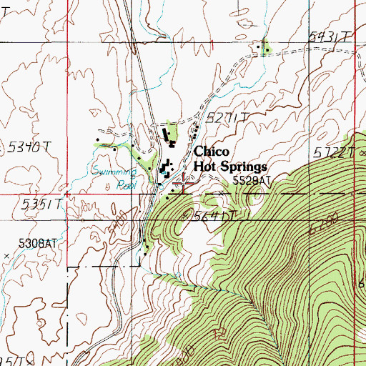 Topographic Map of 06S09E01CDC_02 Spring, MT