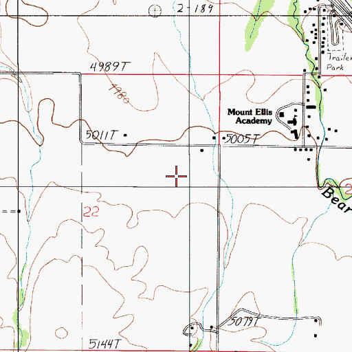 Topographic Map of 02S06E22AD__01 Well, MT