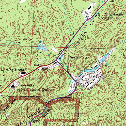 Topographic Map of Lower Dam Number Two, AR