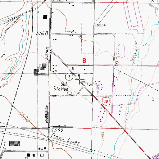 Topographic Map of 02N07W08CAB_01 Well, MT