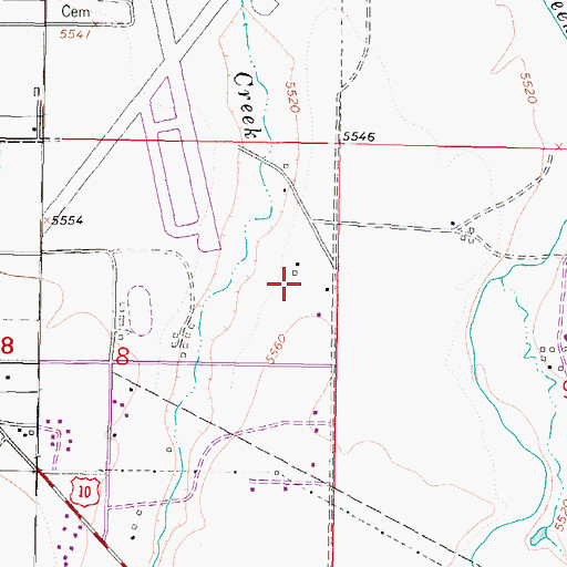 Topographic Map of 02N07W08ADA_03 Well, MT
