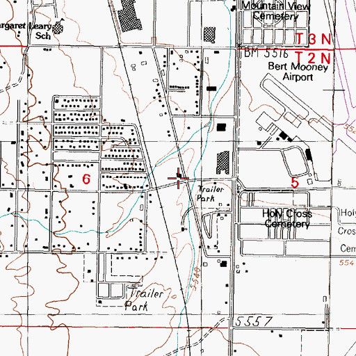Topographic Map of 02N07W06ADC_01 Well, MT