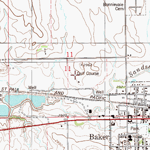 Topographic Map of 07N59E11DCA_01 Well, MT