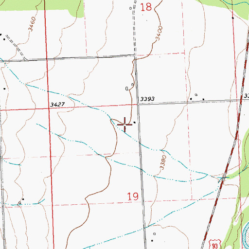 Topographic Map of 08N20W19BAAD03 Well, MT