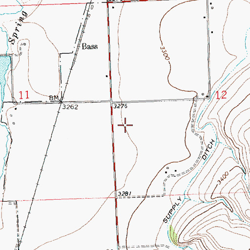 Topographic Map of 09N20W12CB__01 Well, MT