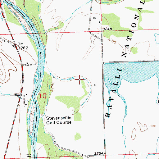 Topographic Map of 09N20W10AD__02 Well, MT