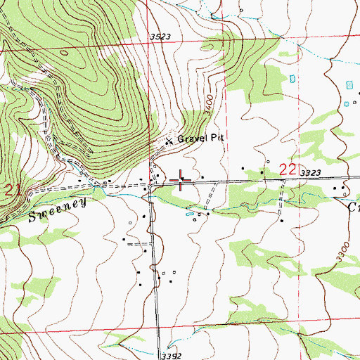 Topographic Map of 10N20W22BC__01 Well, MT