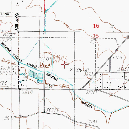 Topographic Map of 10N03W17DDAD02 Well, MT