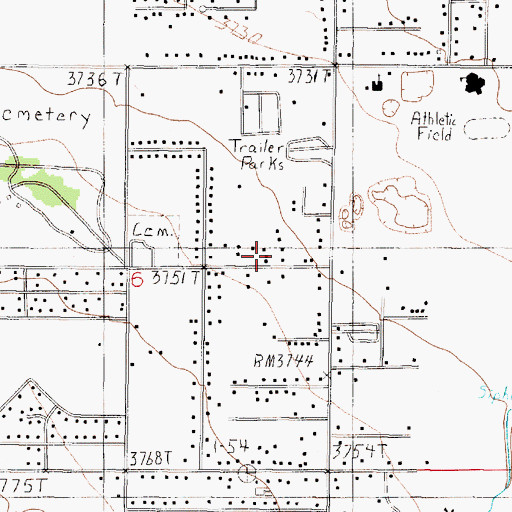 Topographic Map of 10N03W06ADCD01 Well, MT