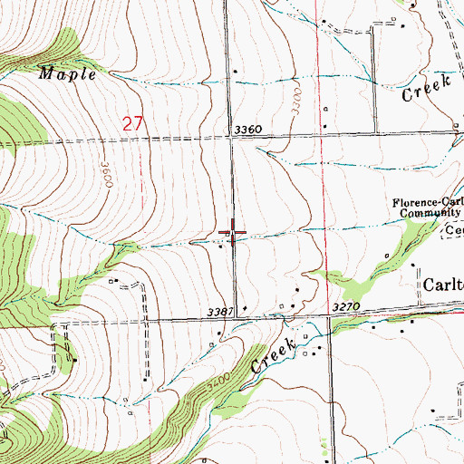 Topographic Map of 11N20W27DDBB01 Well, MT