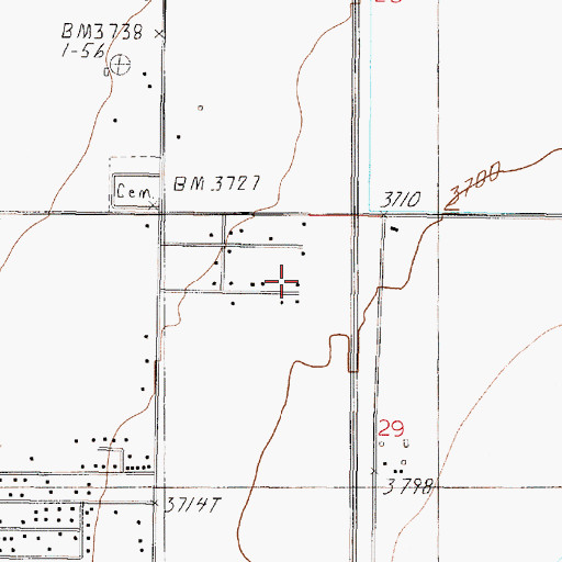 Topographic Map of 11N03W29BACC01 Well, MT