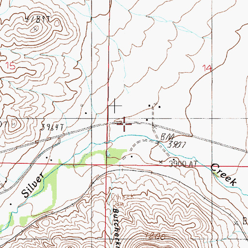 Topographic Map of 11N04W14CCAA01 Well, MT