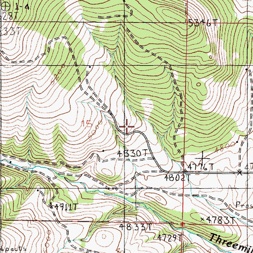 Topographic Map of 11N05W15DBAA01 Well, MT