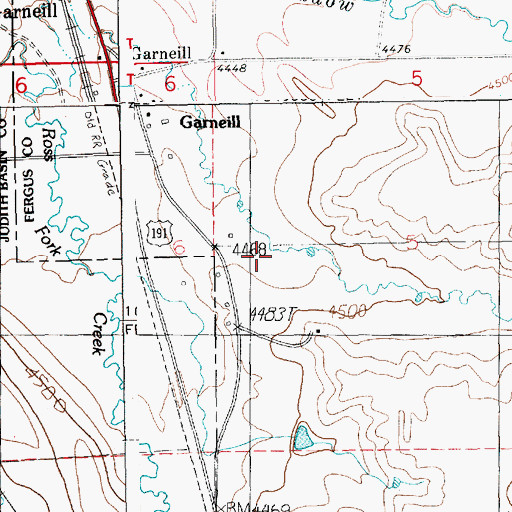 Topographic Map of 11N16E05CB__01 Well, MT