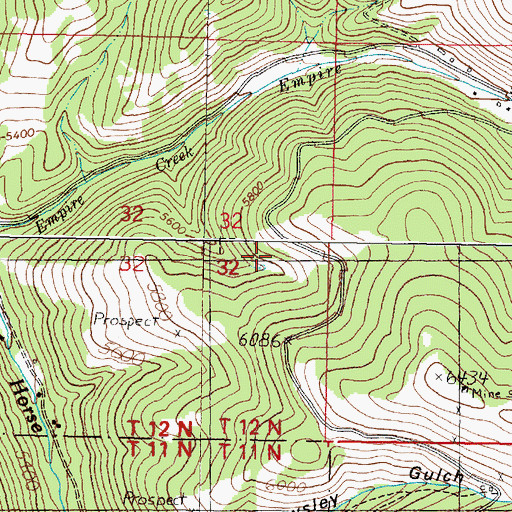 Topographic Map of 12N06W32DAB_01 Spring, MT